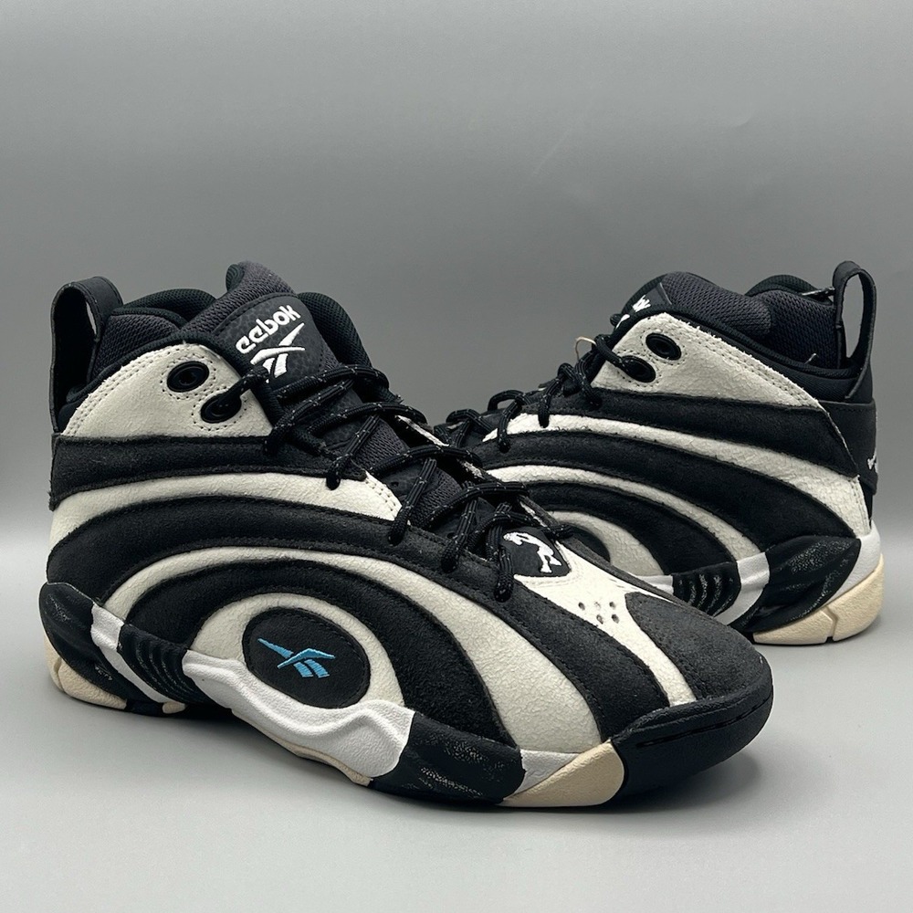 Reebok Shaqnosis Black White Retro Basketball - Youth Size 6 Women's Size 7.5